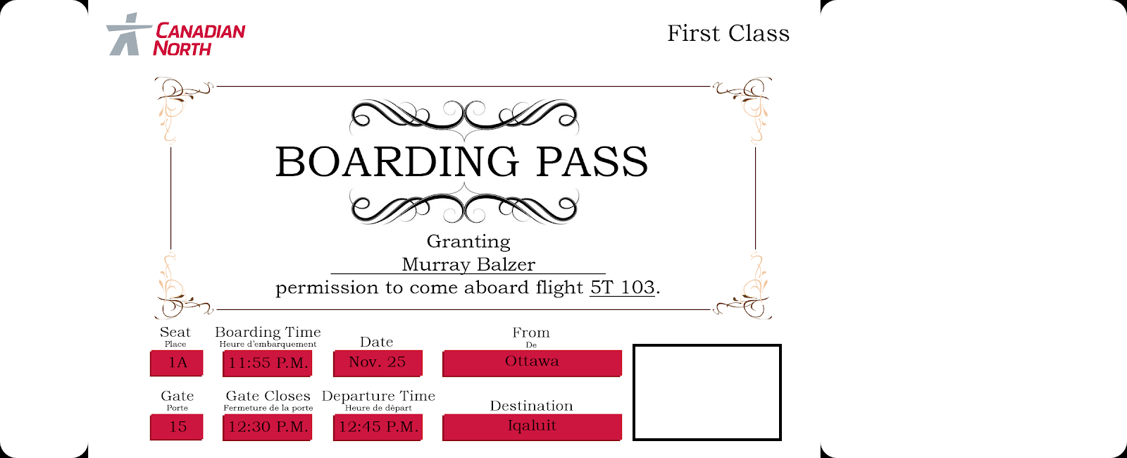 boarding pass design with a luxerious style